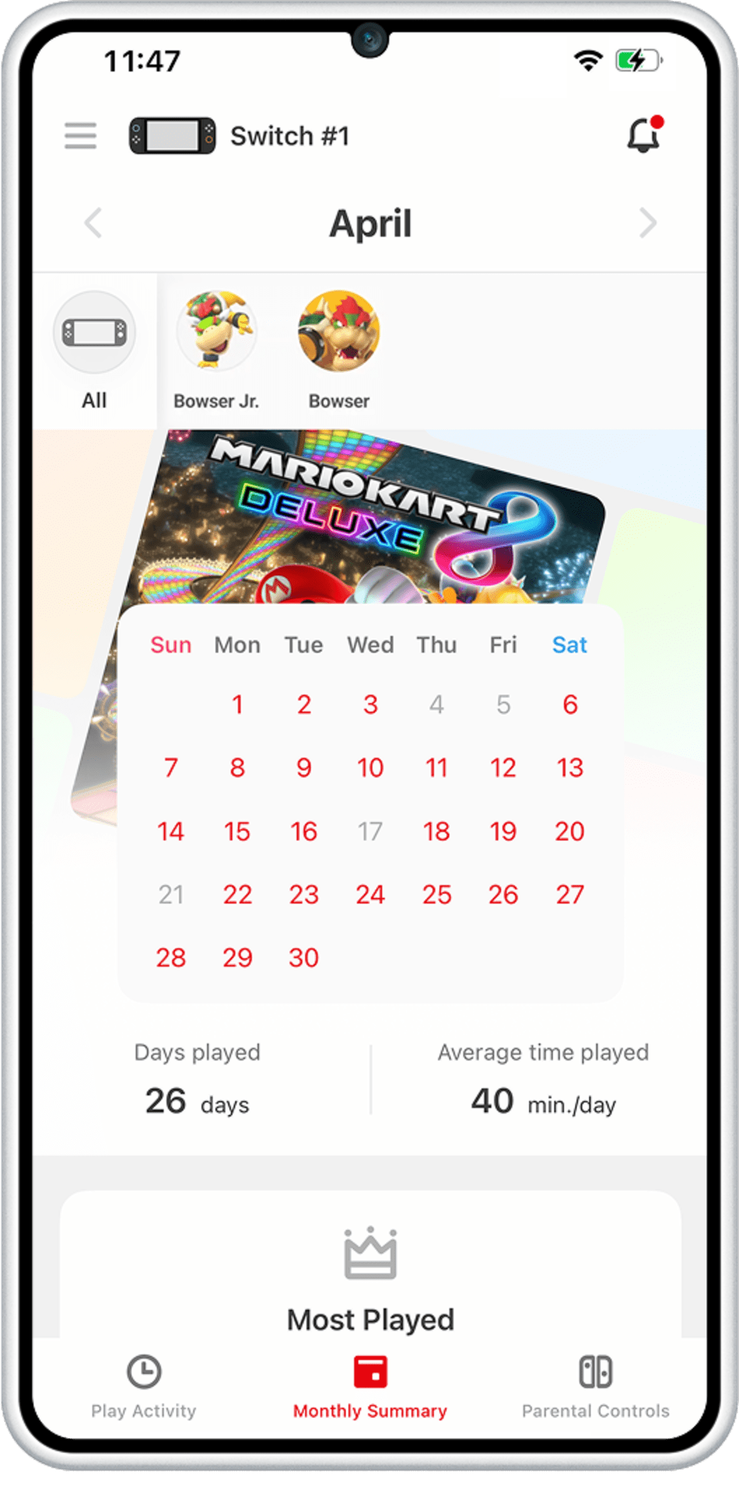 Parental Controls - Decide games Screenshot