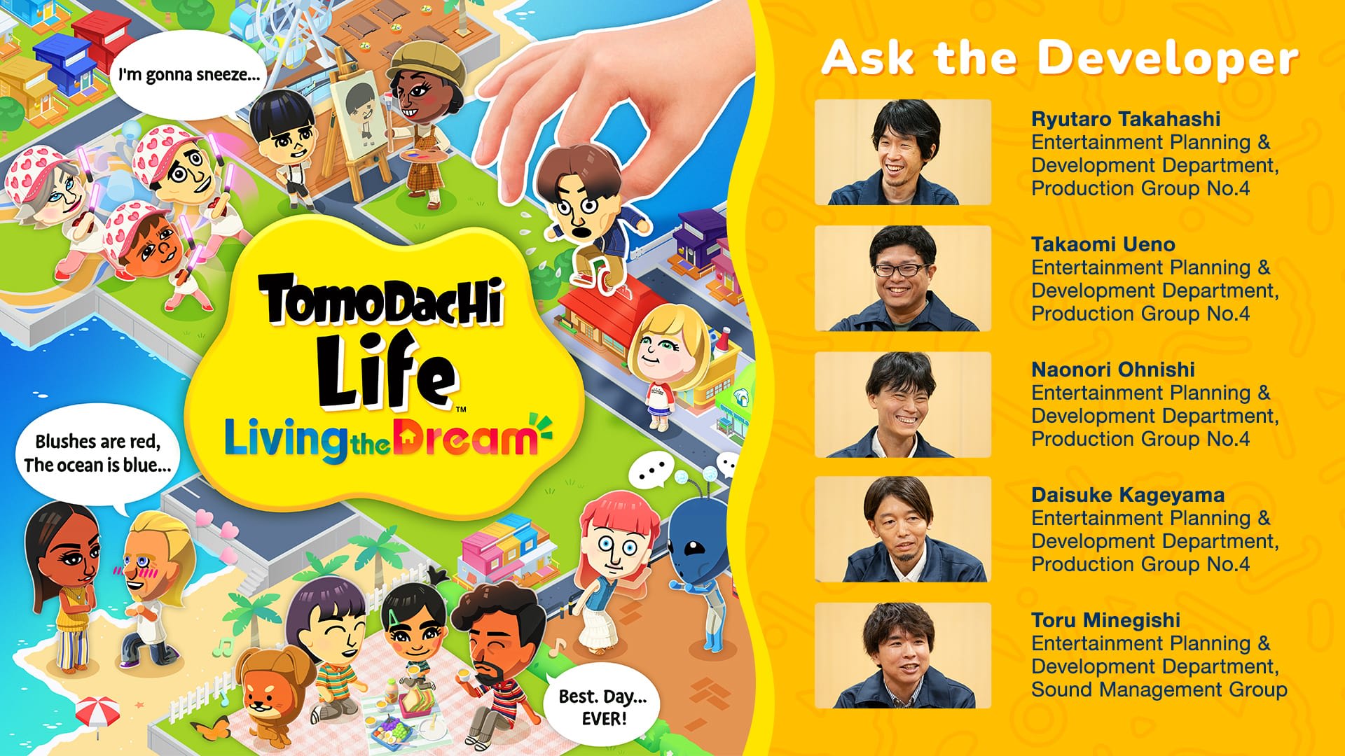 Ask the Developer Vol. 21, Tomodachi Life: Living the Dream