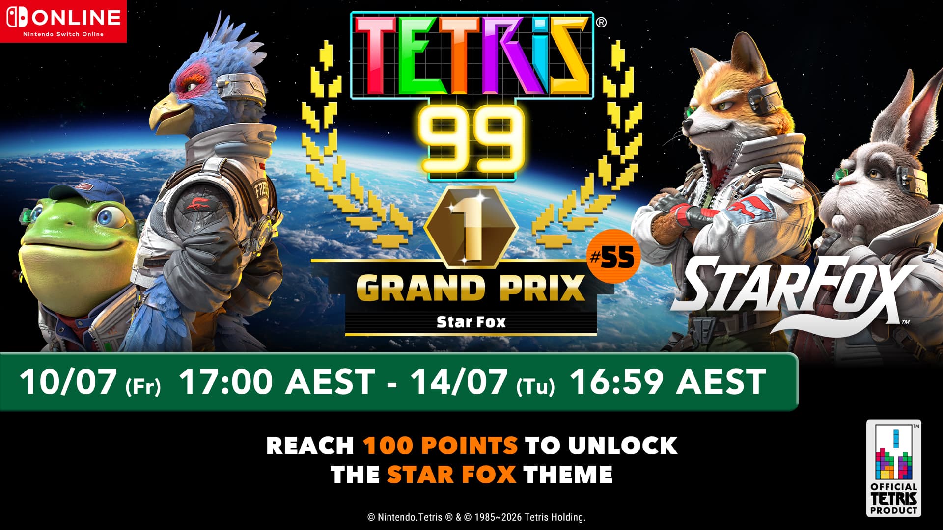 NSO Magazine: July 2026 Events - Tetris 99