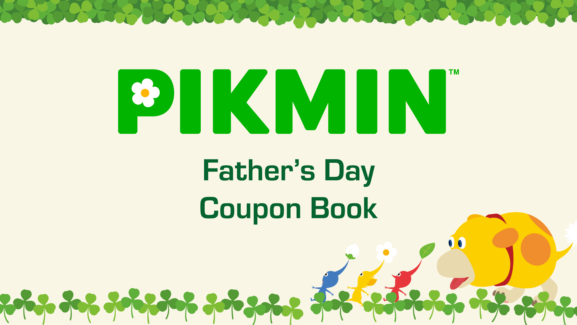 Celebrate Father’s Day with a Pikmin-Inspired Coupon Book Hero