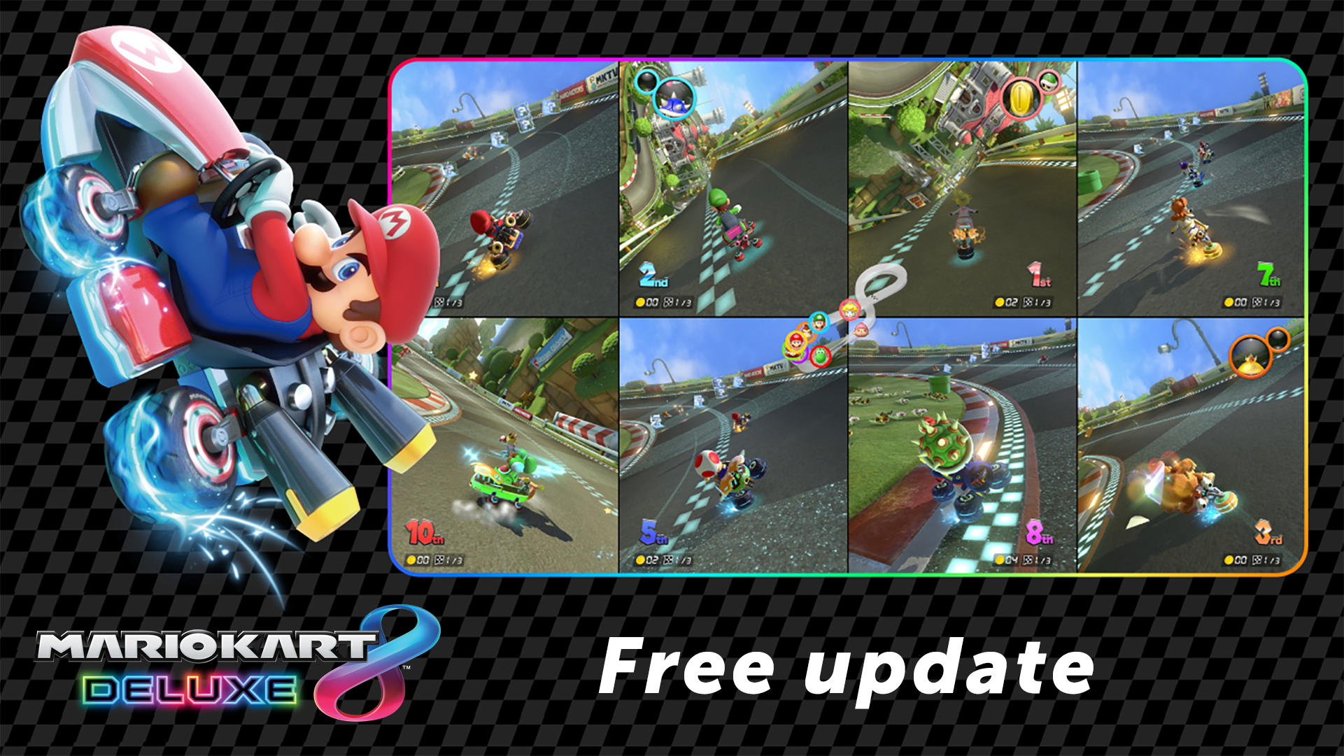 Mario Kart 8 Deluxe - NS2 Free Update Banner