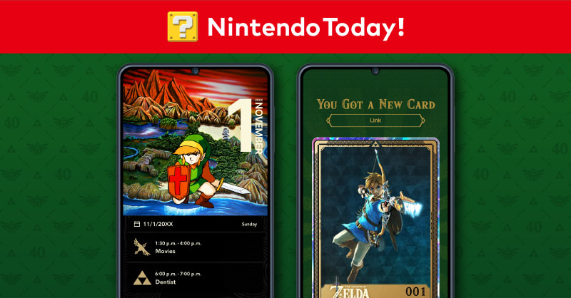 The Legend of Zelda digital cards Nintendo Today! Hero Banner