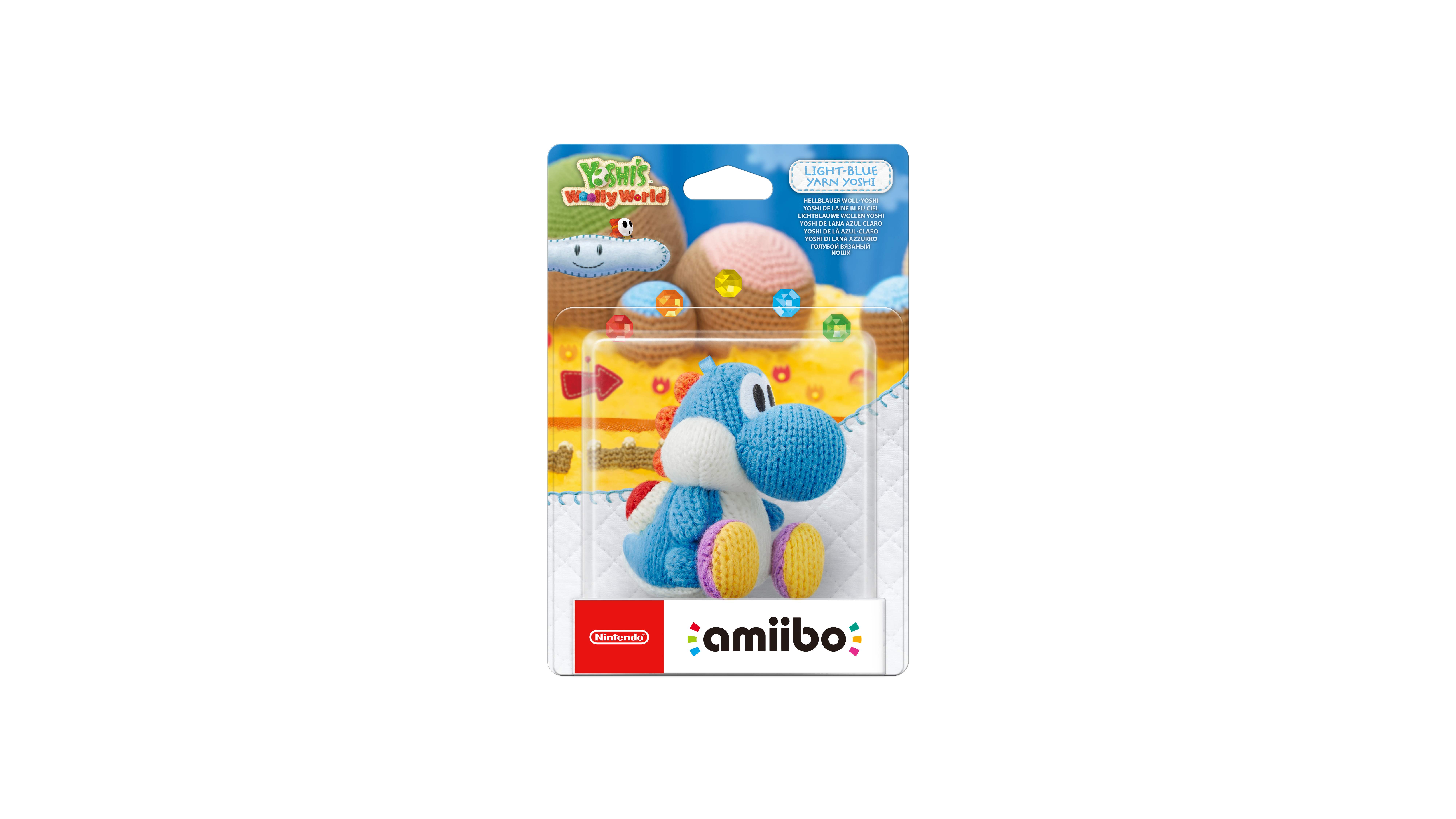 Light-Blue Yarn Yoshi amiibo Packshot