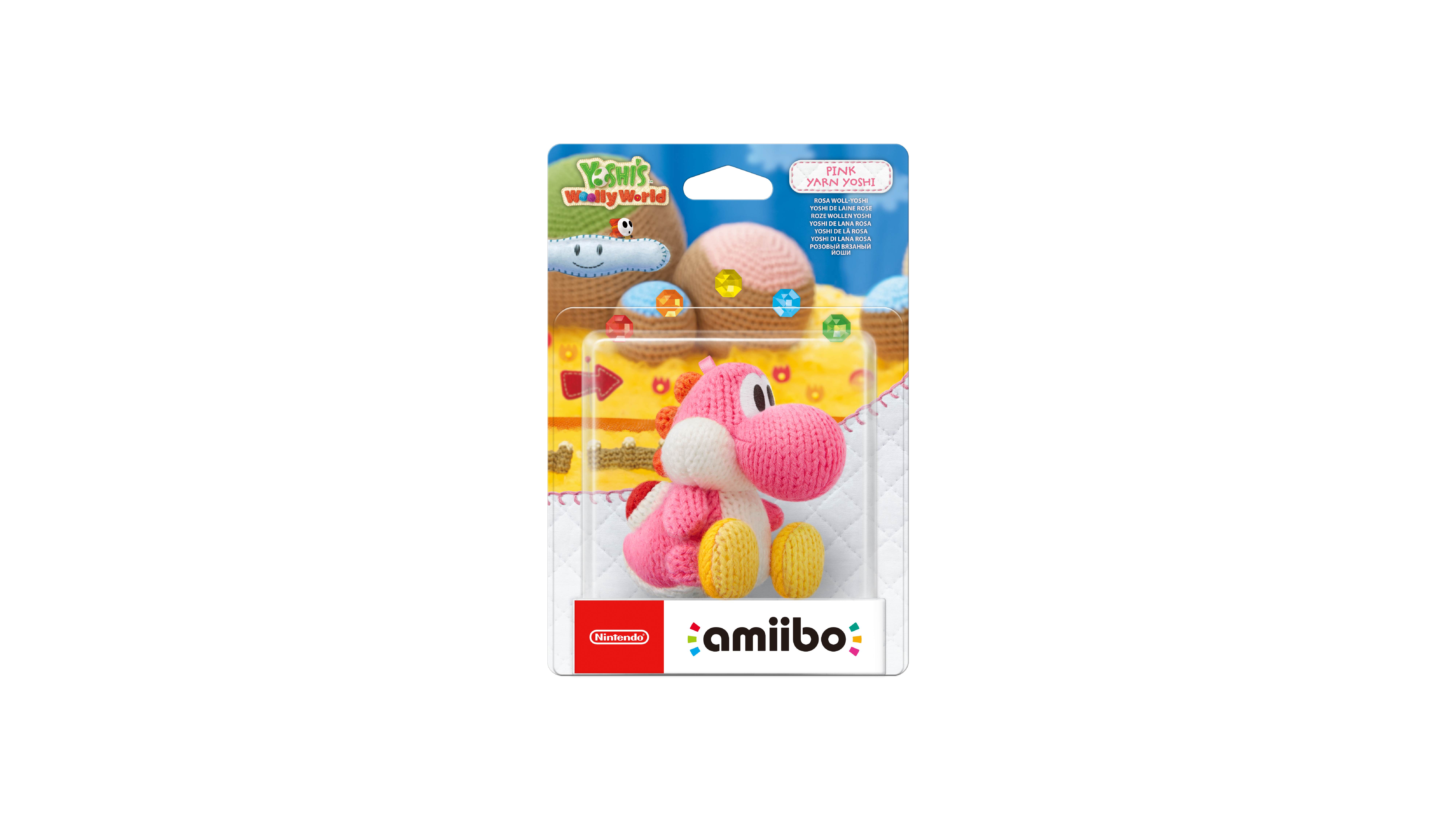 Pink Yarn Yoshi amiibo Packshot