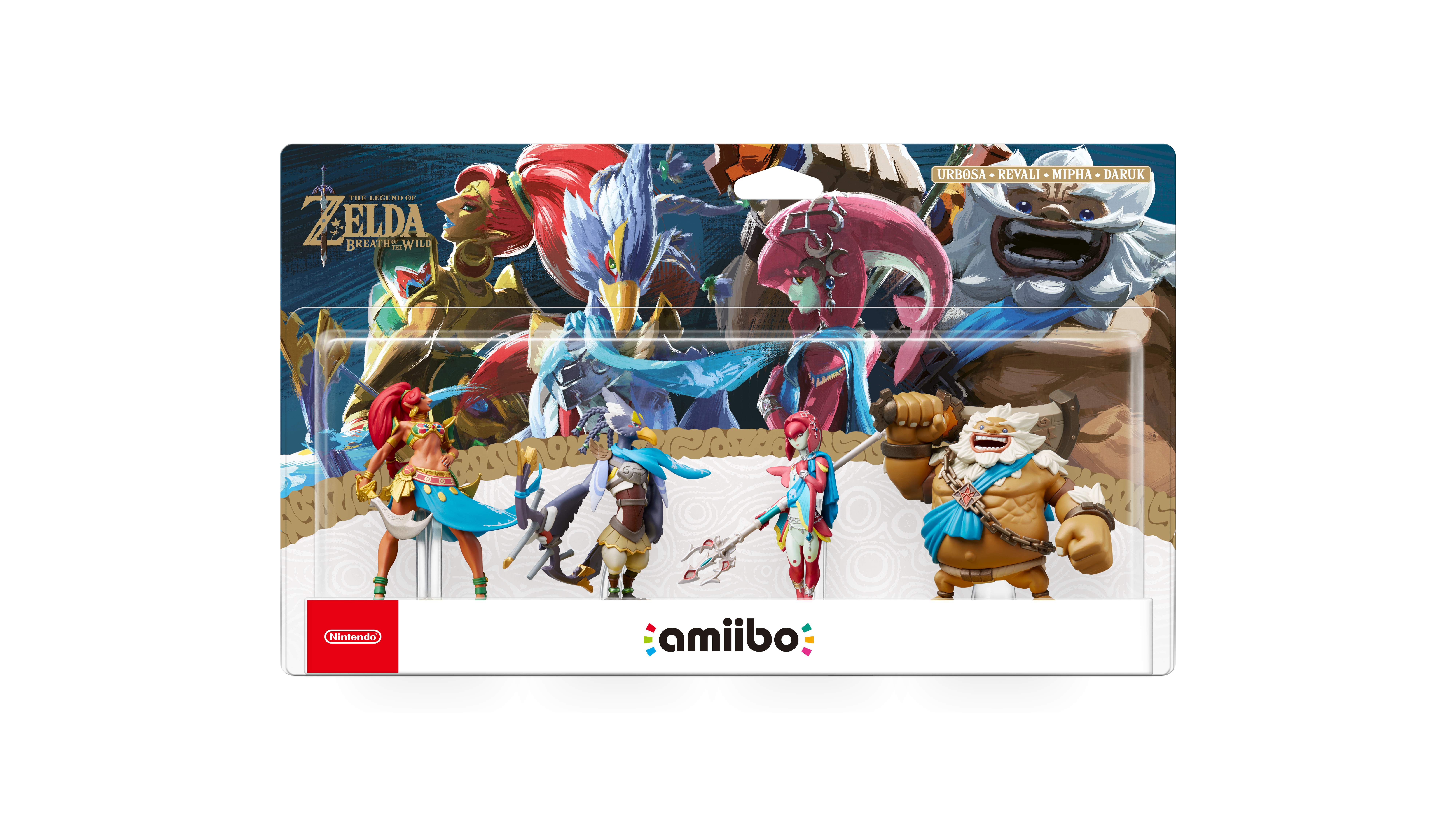 Urbosa Revali Mipha Daruk amiibo Packshot