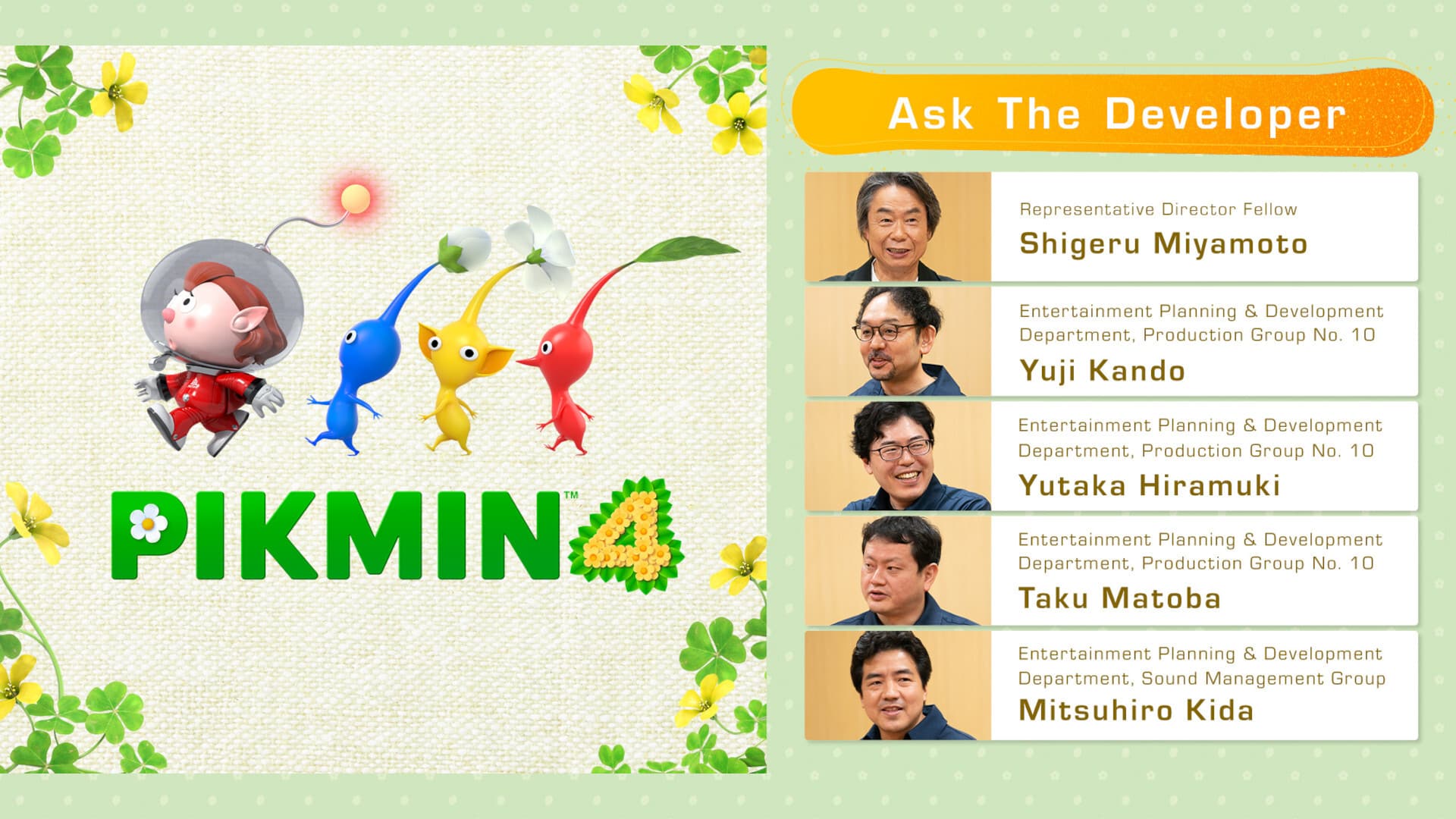 Ask the Developer Vol. 10, Pikmin 4 – Chapter 2 Hero