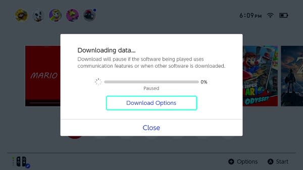 “Downloading data…” screen