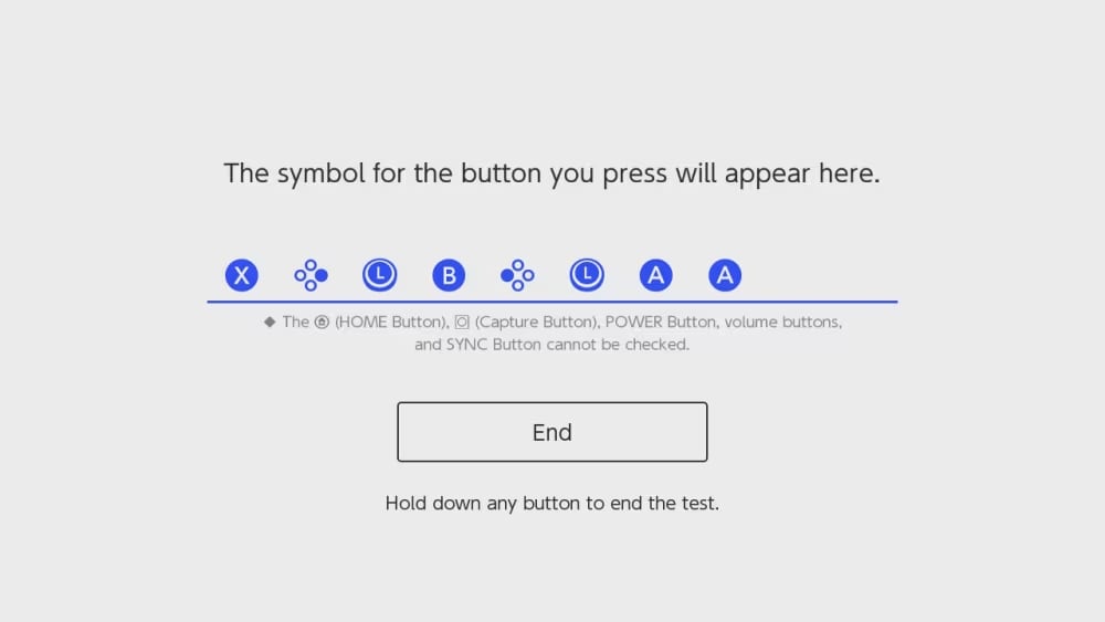 Controller Buttons Test on Nintendo Switch