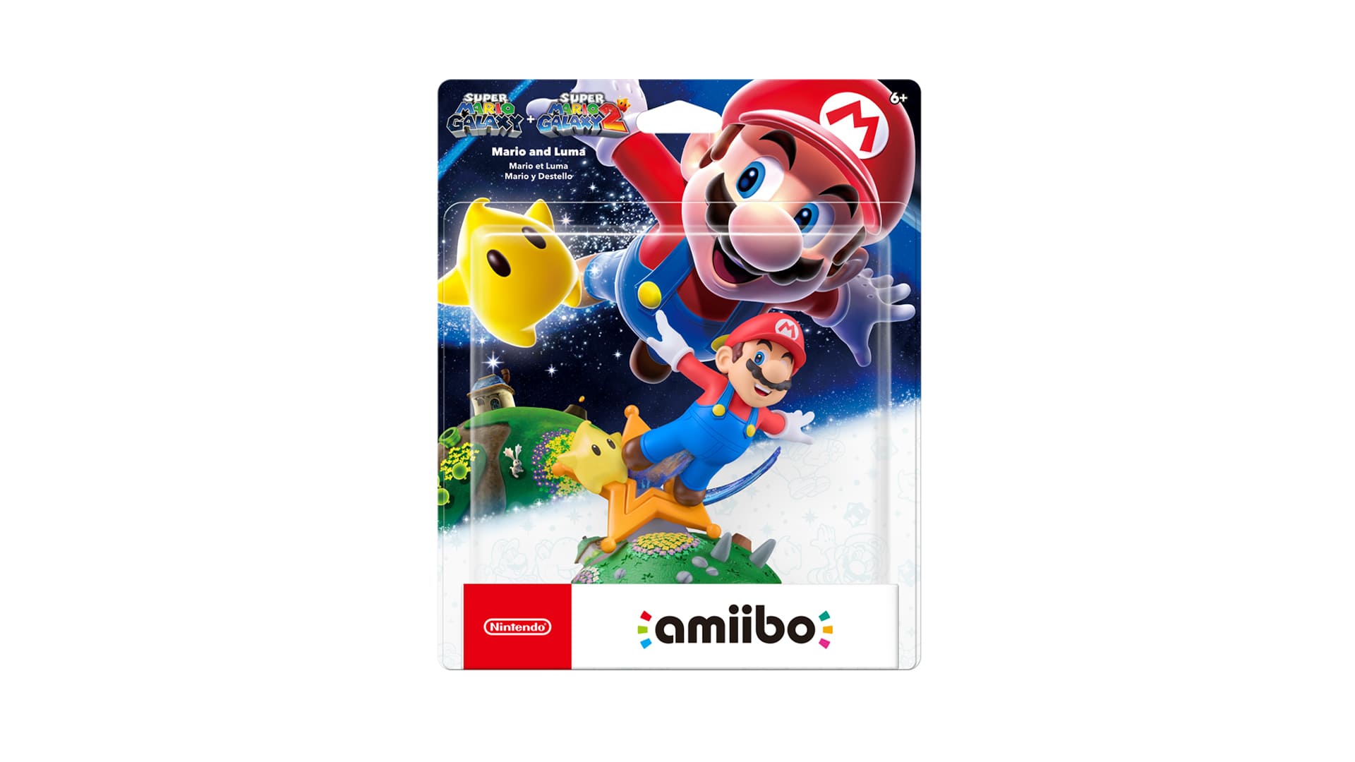 Mario and Luma amiibo Packshot